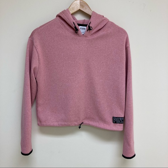 PINK Victoria's Secret Tops - PINK VS sweatshirt hood cropped pink XS